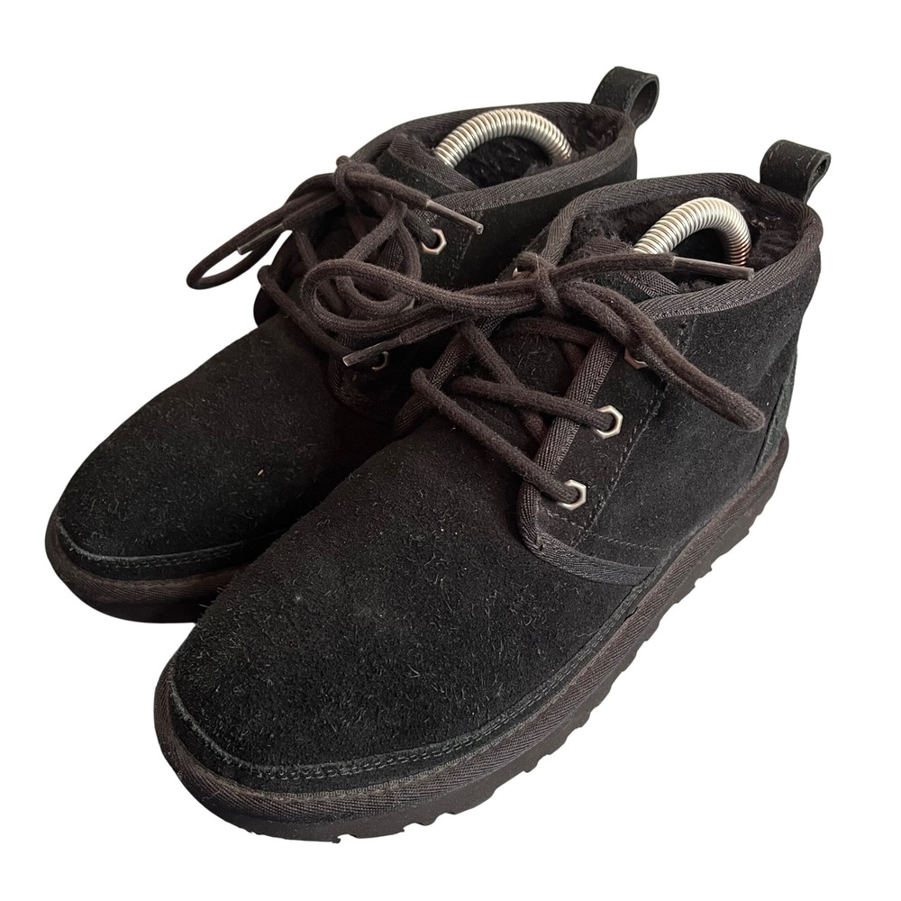 UGG Neumel Black Suede Lace Up Ankle Chukka Boots 1094269 Womens 7